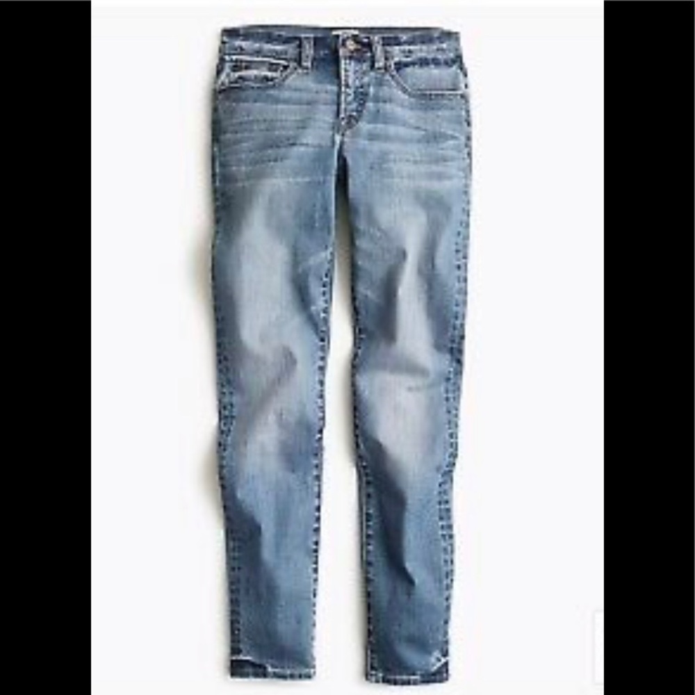 J Crew 8” Toothpick Jeans Ogden Wash